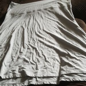 Grey knee length skirt